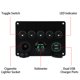 thumbnail image 5 of Panel de interruptor de palanca de encendido/apagado de 12-24V, 5 entradas, cargador de enchufe USB Dual, voltímetro de pantalla Digital para RV, coche, barco, camión marino(luz verde), 5 of 5