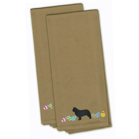 Newfoundland Easter Tan Embroidered Towel Set of 2