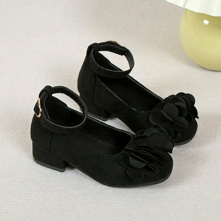 

Spring Autumn Princess Shoes Girls High Heels Leather Campus Dance Shoes