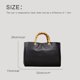 thumbnail image 4 of Bolsos de mano vintage para mujer, bolsos y carteras de diseñador de lujo, novedad 2024, en PU, textura de lichi, bambú, asa superior, para hombro debajo del brazo, 4 of 5