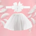 thumbnail image 2 of Mercatoo Baby Tutu 5 Layered Toddlers Tulle Tutu Skirt for Girls with Headband Birthday Outfit for 1 Year Old Girl Red Skirt, 2 of 4