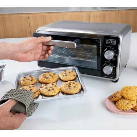 Black Decker Crisp ‘N Bake PRO Stainless Steel 4-Slice Air Fryer Toaster Oven