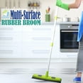thumbnail image 2 of Guay Clean Rubber Broom with Squeegee - Telescopic Handle - Cleans Pet Hair Fur Dirt and Spills - for Household Floor Carpets Tiles Windows - Blue, 2 of 6