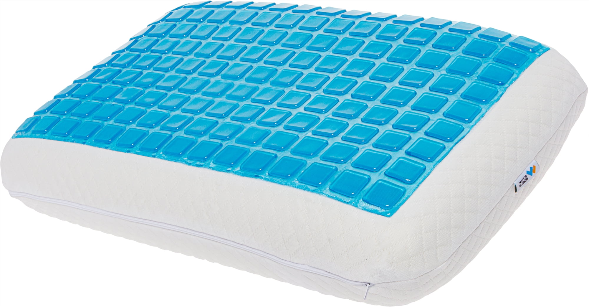 Mindful Design Slim Extra Firm Memory Foam Pillow w/ Cooling Gel Panel