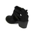 thumbnail image 3 of New Girl Soda Scribe-2S Leatherette Cutout Buckle Chunky Heel Ankle Bootie Size, 3 of 5