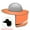 Fluorescent Orange, variant on Outdoor Safety Hat Neck Shield Cover Sun Shade High Visibility Reflective Strip