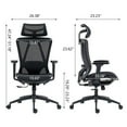 thumbnail image 3 of Toauuo Breathable Mesh Office Chair - 3D Adjustable Armrests, 360° Swivel & Silent Wheels, Recline 90°-120°, Ergonomic Desk Chair, 3 of 7