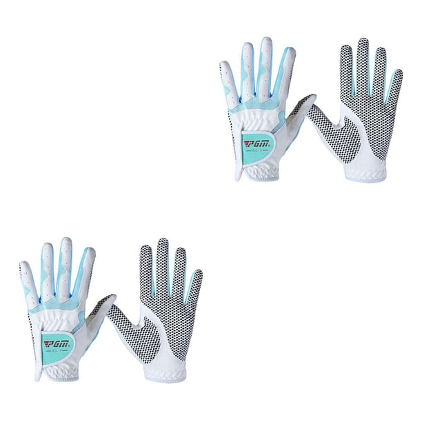Eigraketly Guantes de golf para mujer Diseño antideslizante Gránulos para mano izquierda y derecha Tela de microfibra Transpirable Guantes deportivos Type10 NO10 Eigraketly CBP086076
