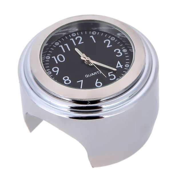 Universal 7/8" Waterproof Chrome Motorcycle Handlebar Mount Quartz Clock Watch Aluminum Luminous Clock Moto Black Accessorie New