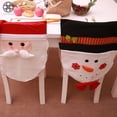 thumbnail image 5 of Luxtrada 1 PC Christmas Chair Covers Decor, Santa Claus Red Hat Snowflake Chair Xmas Cap, Kitchen Dining Chair Slipcovers Sets for Christmas Holiday Festive Decorations (Santa Claus), 5 of 5