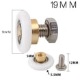 thumbnail image 2 of Ruedas de repuesto para puertas corredizas de ducha, tornillos de acero inoxidable resistentes a la corrosión y a prueba de óxido que garantizan un funcionamiento suave, rodillos para puertas de, 2 of 5