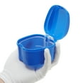 thumbnail image 3 of Unique Bargains 1 Pc Braces Box with Strainer Portable Braces Storage Box Dark Blue, 3 of 5