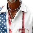 thumbnail image 5 of Erwazi Men’s Button Down Shirts Summer Short Sleeve Printed Collared 4th of July Mens Tops, 5 of 5