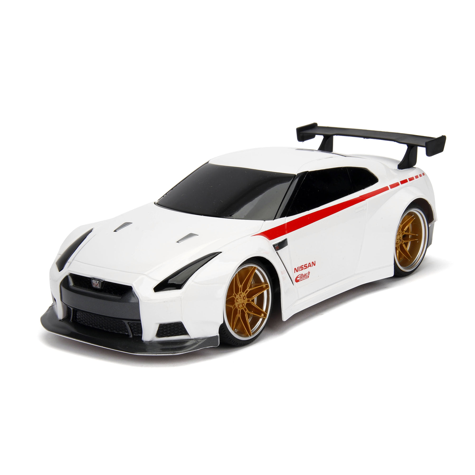 Jada Toys (1:10) Nissan RX-7 Fast & Furious Drift Battery-Powered RC Car,  GT-R R35 