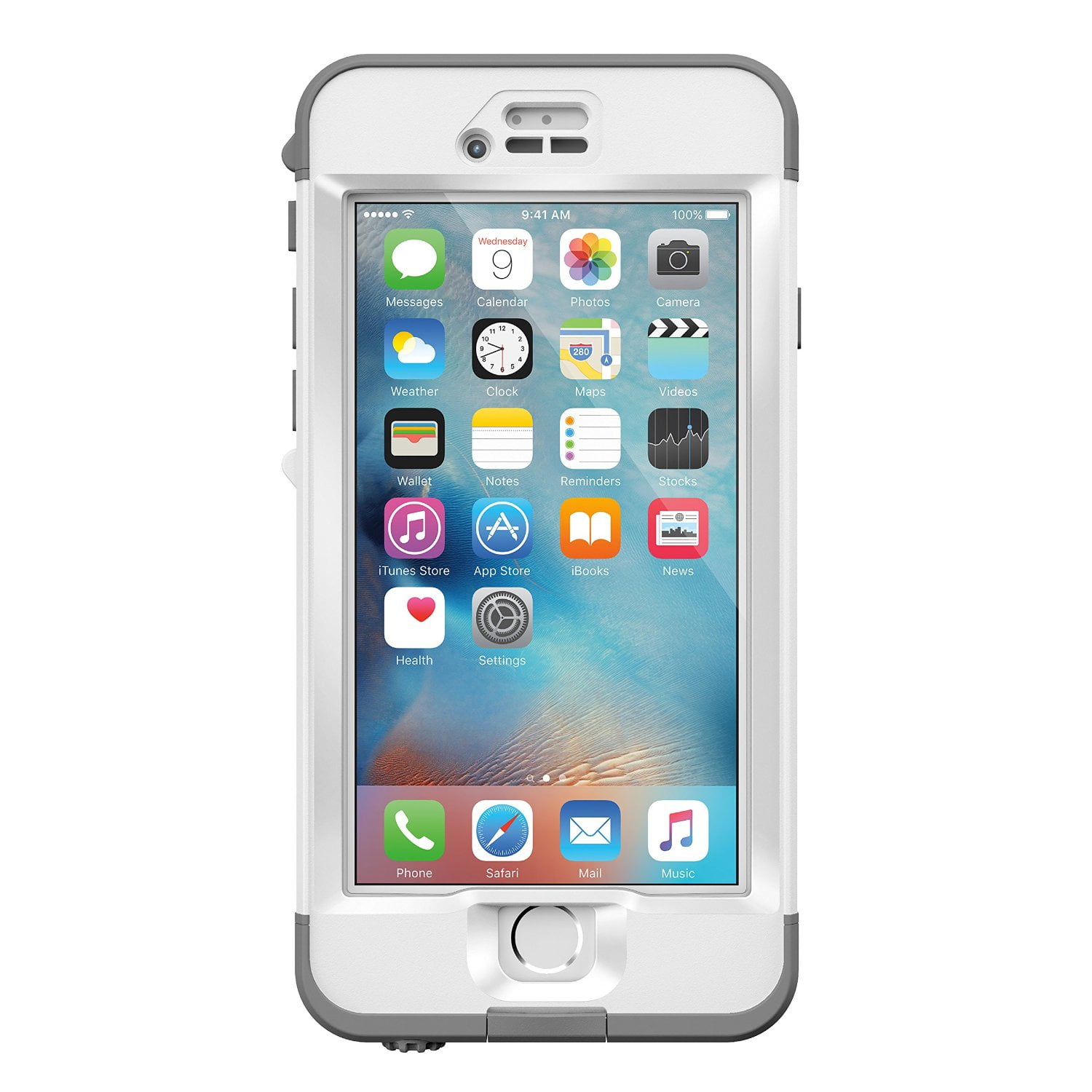 Lifeproof Nuud Series Durable Waterproof Case for iPhone 6S Plus 5.5&quot;, White Grey (used)