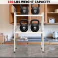 thumbnail image 4 of vfytbgnhj Expandable Microwave Stand Countertop  Heavy Duty Over Microwave Shelf Countertop  2 Tier Metal Microwave Oven Rack Shelf for Kitchen Tabletop with 4 Hooks Holds 160lb Height Ad, 4 of 5