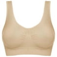 thumbnail image 4 of Women's Spaghetti Strap Bra No Underwire Bra Feature V-Neck Soft Bra Style W-1435 Beige S, 4 of 5