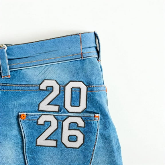 COMPUKAS 4Pcs Iron on 2026 Number Patches Durable for Sports Clothing and Accessories