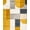 Mustard Yellow Gray Ivory, Pattern 9, variant on ODIKA 8'x10' Washable Area Rug Durable, Non-Slip Personalized Photo Collage Text Grid Exact Alfombra Personalizada for Living Room, Under Sectional, Family