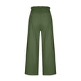 thumbnail image 4 of Gaecuw Wide Leg Linen Pants for Women Wide Legged Pants Plus Size Relaxed Fit Long Pants Lounge Trousers Sweatpants Loose Baggy Pants Mid Waisted Linen Summer Ankle Length Workout Pants Solid Pants, 4 of 5