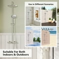 thumbnail image 6 of CASAINC 5-Spray Patterns 9.5 in. Thermostatic Shower Faucet Wall Mount Dual Shower Heads and Tub Faucet in Brushed Nickel, 6 of 10