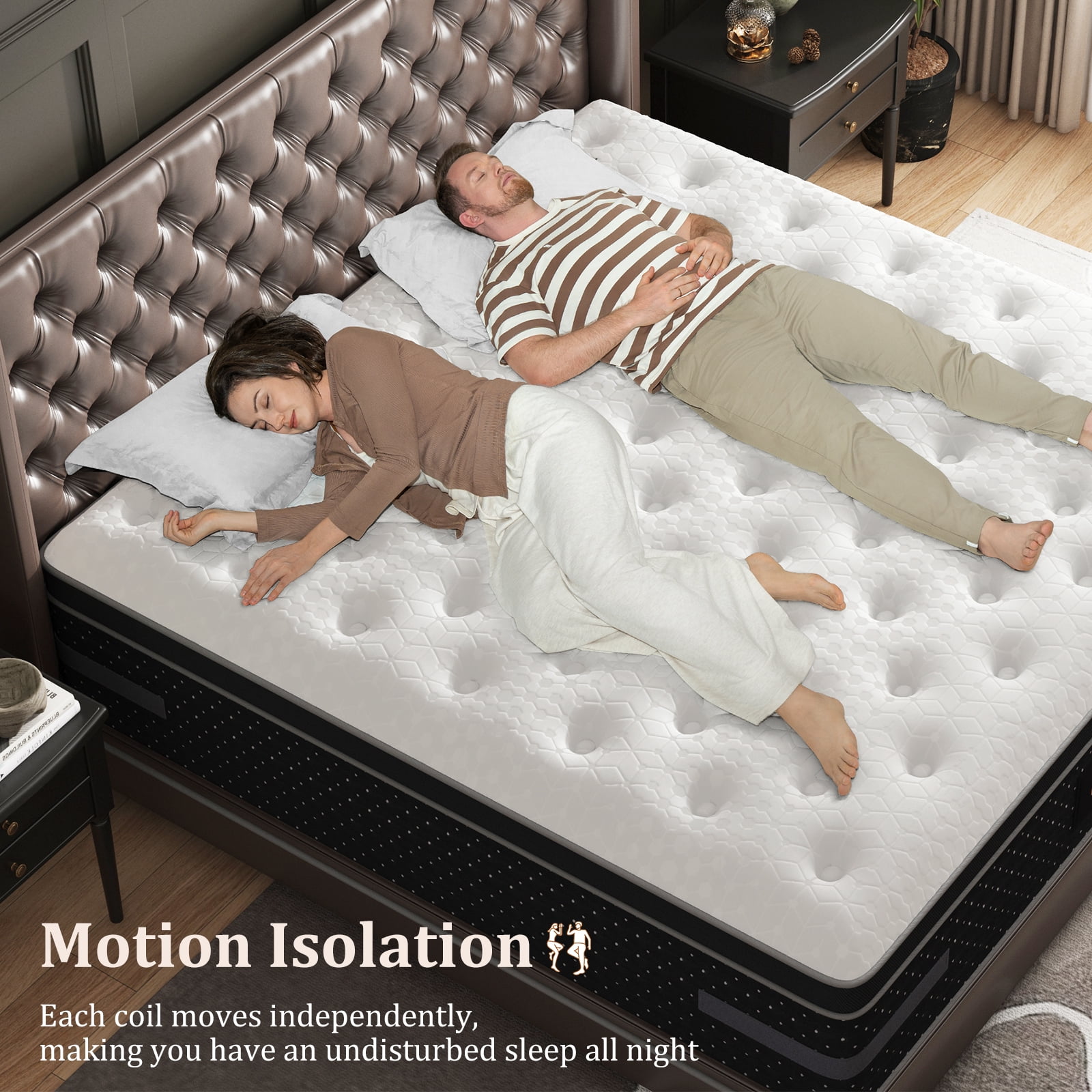 14" Queen Mattress, Extra Firm Hybrid Mattress with Cooling Gel Memory Foam, Euro Top Fiberglass Free, 365-Night Trial CertiPUR-US