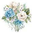 thumbnail image 3 of Robinson, Carol 12x12 Black Modern Framed Museum Art Print Titled - Blue and White Botanical I, 3 of 5
