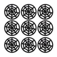 thumbnail image 1 of 12pcs Halloween Cup Mat Hollow Designed Placemat Felt Dinner Table Decor, 1 of 9