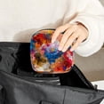 thumbnail image 6 of Colorful Abstract Floral Digital Design Sanitary Napkin Storage Bag, Zipper Menstrual Cup Pouch Feminine Menstruation First Period Pads Holder for Girls Women Ladies, 6 of 6