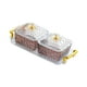 thumbnail image 4 of Platos para servir aperitivos de frutos secos, tarros para galletas y recipientes para condimentos para hoteles. Cuadrícula de gris humo 2, 4 of 9