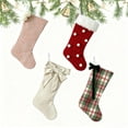 thumbnail image 2 of Christmas Stockings-Christmas Decorations Indoor, Hanging Xmas Tree Decoration with Lanyard Design, Stocking for Fireplace, Christmas Tree, Holiday Party Decorations, 2 of 9
