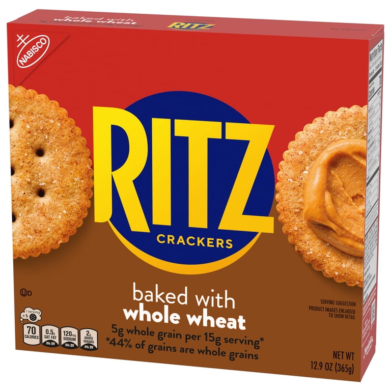 RITZ Buttered Salted Whole Wheat Crackers, 12.9 oz - Walmart.com RITZ Buttered Salted Whole Wheat Crackers, 12.9 oz - Walmart.com