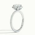 thumbnail image 2 of Golden Jewel Round Cut Moissanite Halo Engagement Ring - 1.9 Ct Moissanite - Prong Set Solitaire Women's Ring - 14K White Gold Plated - Ideal for Proposal, Wedding or Birthday Gifts, 2 of 3