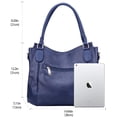 thumbnail image 3 of JOYSON Women's Shoulder Bag,Handbags,Tote Zipper Purse PU Leather Top-handle Satchel Bags Ladies Medium Blue, 3 of 5