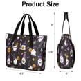 thumbnail image 3 of Tote Bag for Women - Halloween Gnome Witches with Spooky Elements Shoulder Bag - Large Utility Work Duffle Bag with Zipper Handbag for Travel, Work, Sprots, 3 of 5