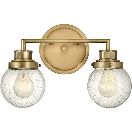 

Bathroom Vanity 2 Light Fixtures With Heritage Brass Finish Steel Material Medium Bulb 15 200 Watts
