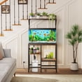 thumbnail image 2 of 20-29 Gallon Fish Tank Stand, Aquarium Stand with Power Outlet, Heavy-Duty Reptile Terrarium Stand Table with 6-Leg Support and 4-Tier Adjustable Storage Shelves, 2 of 8