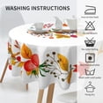 thumbnail image 3 of Fall Round Tablecloth Autumn Table Cover Washable Polyester Tablecloths for Home Kitchen Dining Party Holiday Decor 60 inch, 3 of 6