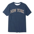 thumbnail image 4 of Kid Boys T Shirts New York Shirts Kids Letter Printed Short Sleeve Summer Oversized Tops Girls Clothes Size 8-9 Years, 4 of 4