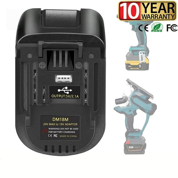 Battery Adapter For Milwaukee For Dewalt 20V Convert to For Makita 18V Tools