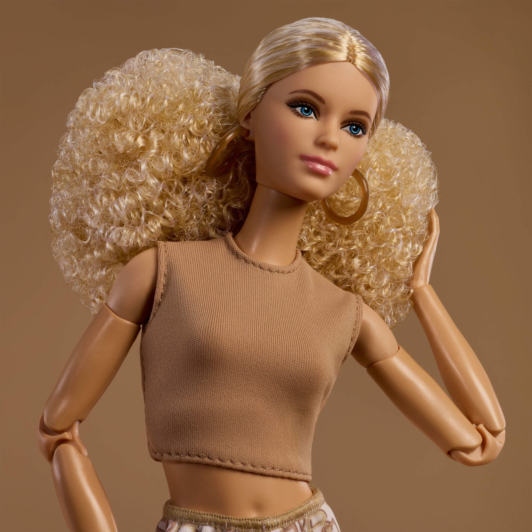 Barbie Basics Collectible Doll, Model 07 with Blonde Hair in White Pants with Golden Print