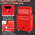 thumbnail image 4 of Artbros 8-Drawer Rolling Tool Chest, 2-in-1 Large Tool Cabinet Metal Organizer with Lockable Wheels, Red, 4 of 7