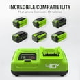 thumbnail image 2 of Greenworks 40V 5A Rapid Charge for All Greenworks 40V Battery (2967002), 2 of 8