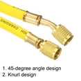 thumbnail image 4 of Uxcell 1/4 SAE Refrigerant Charging Hose 3.9ft 800PSI HVAC Hose for Air Conditioner Manifold Gauge Yellow, 4 of 5