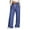 Dark Blue, variant on Yufatyle Wide Leg Sweatpants Women Solid Color Drawstring Elastic Waisted Loose Fit Pants Trousers XXXL