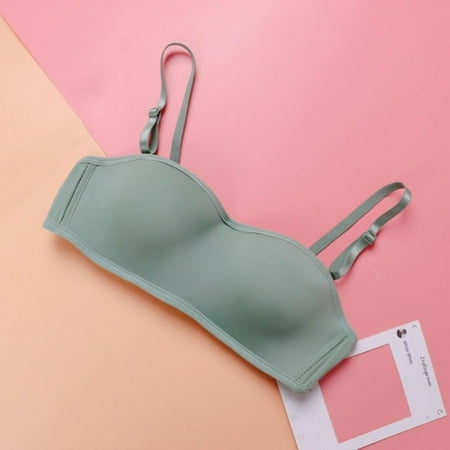 

Clearance Strapless Invisible Unsiled Cute Beauty Back Female Wrapped Chest Seamless Bottom Non-slip No Steel Ring Gathered Underwear