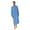 Blue, variant on Inkach Men'S Long-Sleeve Button-Down Solid Color Print-Shirt Stylish Nightgown