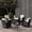 Black /Beige, variant on LayinSun 5 Pieces Outdoor Patio Furniture Set, Rattan Wicker Sectional Swivel Rocker Chairs Sets