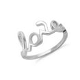 thumbnail image 2 of 925 Sterling Silver Oxidized Platinum Plated Love Stackable Women Valentines Day Gifts Ring, 2 of 4