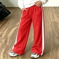 thumbnail image 6 of Edvintorg Girls Sweatpants Color Block Elastic Waisted Casual Jogger Fleece Loose Wide Leg Workout Pant with Pocket Clothes for Teen Girls Size 5-15, 6 of 9